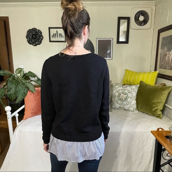 Crown & Ivy Knit Preppy Flounce hem pullover - Picture 3 of 8